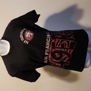 San Francisco 49ers nfl football team black L tshirt